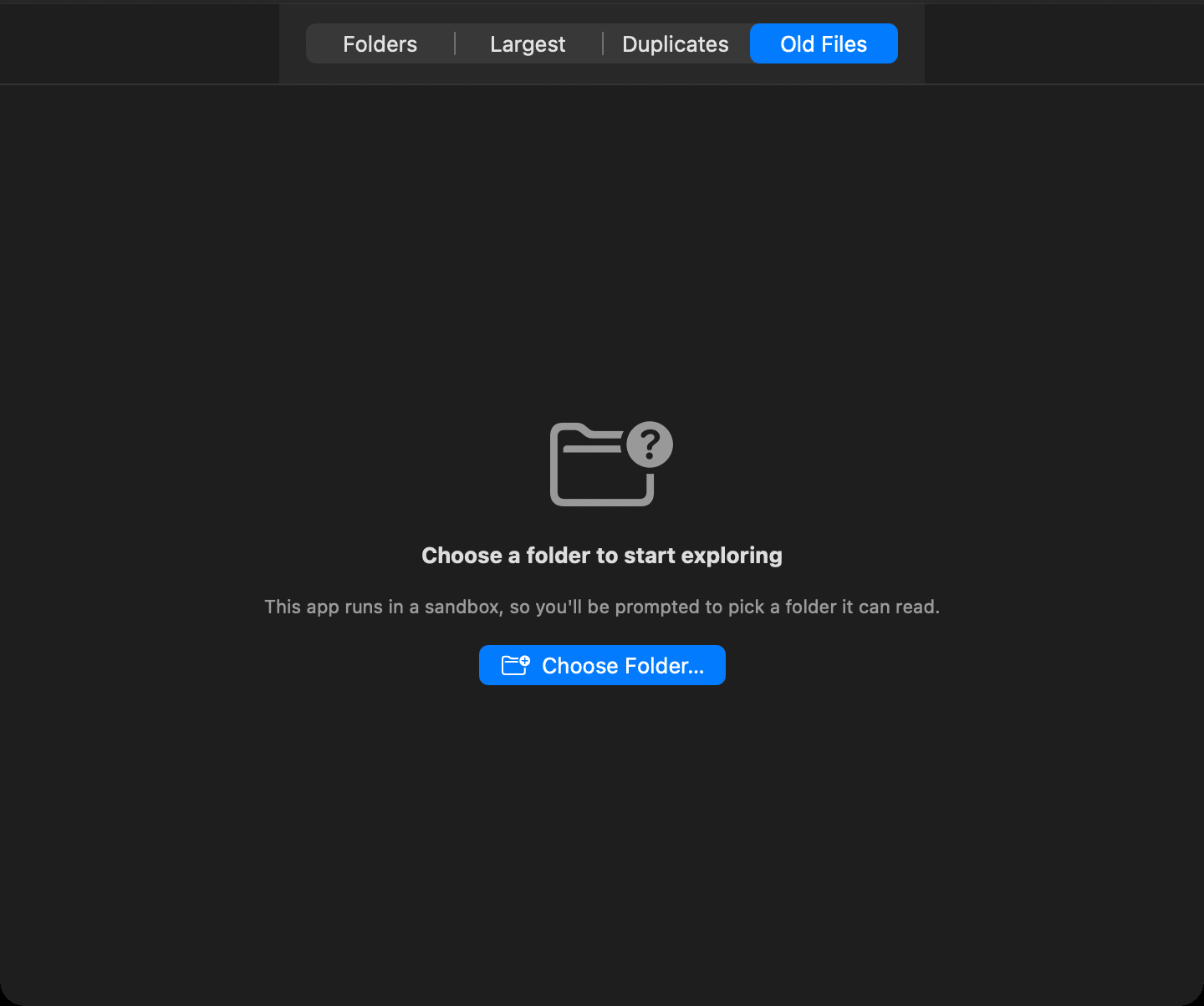 Disk Explore screen for finding largest, oldest, and duplicate files